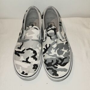 Gray and Black Athletic Slip-On Shoes